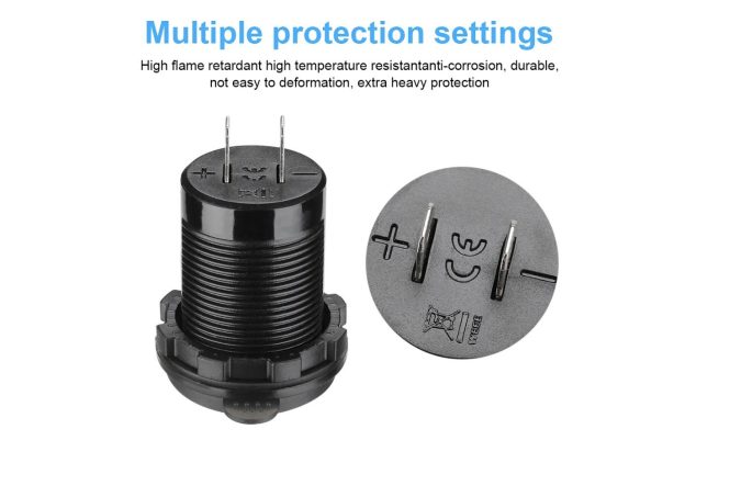 Autós Dual USB töltőaljzat, 12V-24V gyorstöltés, 4,2A, LED voltmérővel