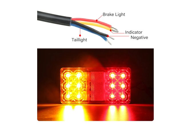 24 V 12 V teherautó utánfutó LED hátsó lámpa ECE