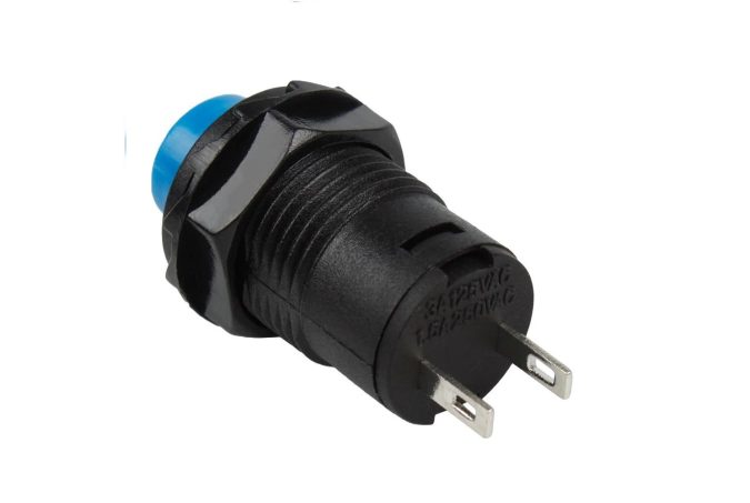 Önzáró/pillanatnyi nyomógombos kapcsoló KI-BE KÉK