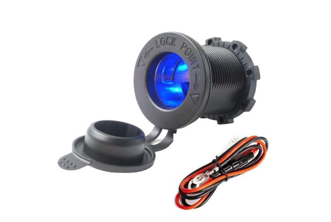 12V vízálló autó szivargyújtó aljzat kábel