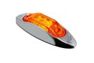 Amber 3 LED side marker light, 12V 24V 