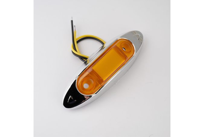 Amber 3 LED side marker light, 12V 24V 