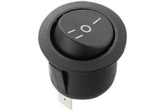   Round Rocker Switch LED megvilágítású autós műszerfal kapcsoló, fekete