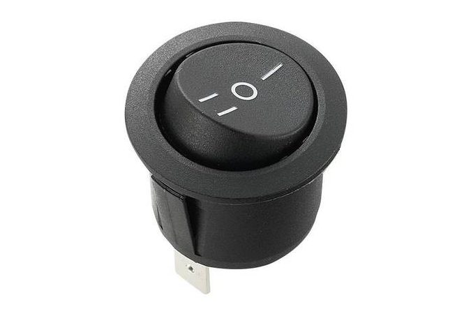 Round Rocker Switch LED illuminated car dashboard switch, black
