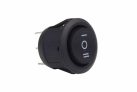 Round Rocker Switch LED illuminated car dashboard switch, black