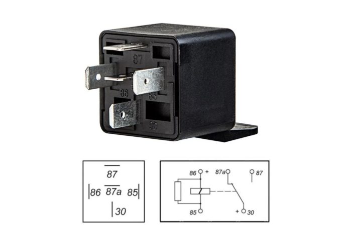 Indexrelé 12V 40A 5 lábú