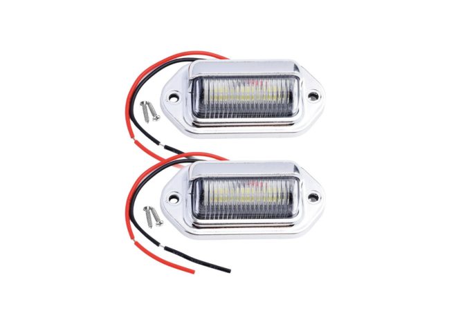 Led rendszámtábla világítás 2db, fekete