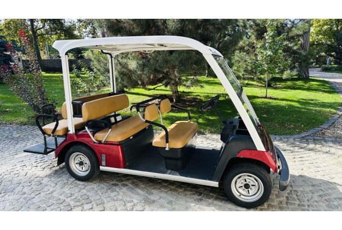 Unique YAMAHA G30E, 5-seater golf cart configurator in excellent condition, burgundy