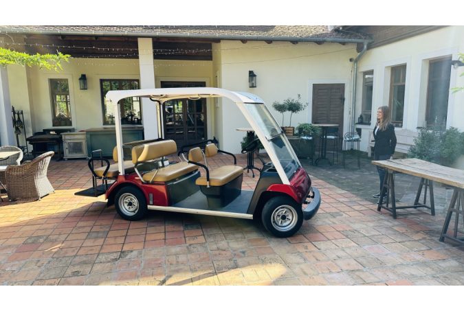 Unique YAMAHA G30E, 5-seater golf cart configurator in excellent condition, burgundy