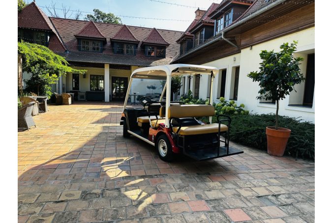 Unique YAMAHA G30E, 5-seater golf cart configurator in excellent condition, burgundy