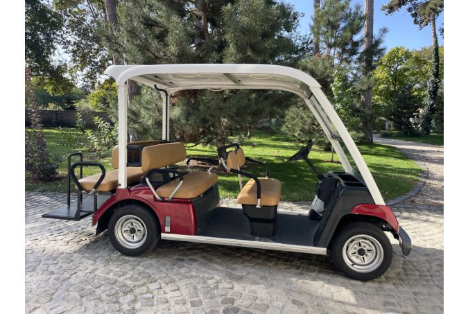 Unique YAMAHA G30E, 5-seater golf cart configurator in excellent condition, burgundy