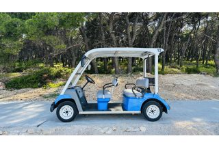   Yamaha G31E, 5 személyes, teljesen felújított golfkocsi, sötétkék
