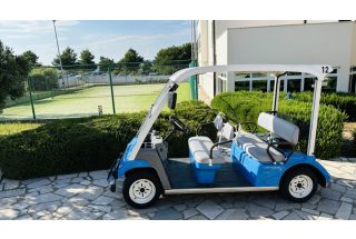   Yamaha G31E, 5 személyes, teljesen felújított golfkocsi, sötétkék
