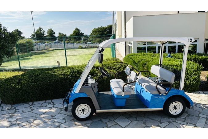 Yamaha G31E, 5 személyes, teljesen felújított golfkocsi, sötétkék