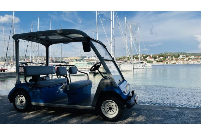 Yamaha G31E, 5 személyes, teljesen felújított golfkocsi, sötétkék