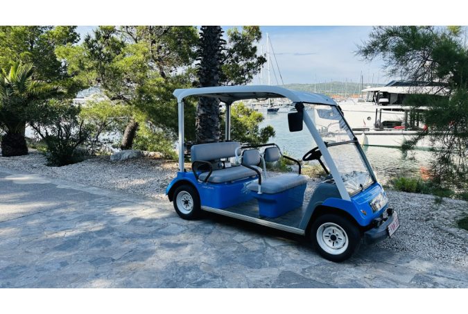 Yamaha G31E, 5 személyes, teljesen felújított golfkocsi, sötétkék
