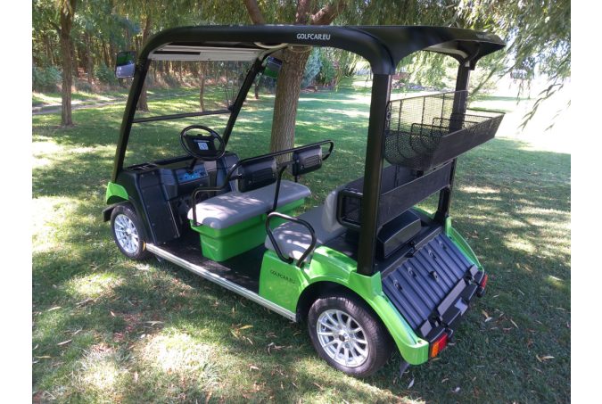 Yamaha G31E, 5 seater, fully refurbished golf cart, techo green, black badge
