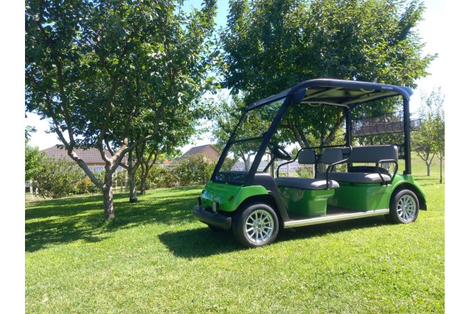 Yamaha G31E, 5 seater, fully refurbished golf cart, techo green, black badge