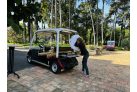 Custom YAMAHA G30E, 5 seater golf cart configurator in excellent condition, dark blue